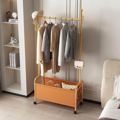 轻奢落地挂衣架衣架移动简易家用卧室客厅立式收纳衣服衣帽架 - 图0