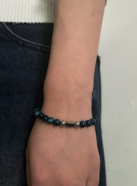 2025新款男士复古蓝虎眼石高级调节手链潮流简约饰品中性赠女友