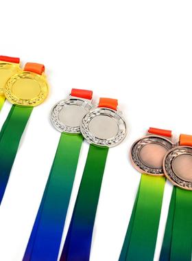 创意旋转奖牌定做金属奖章制作运动会比赛麦穗奖牌通用挂牌