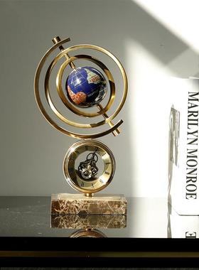 北欧轻奢办公室摆件客厅桌面电视柜装饰品创意地球仪乔迁毕业礼品