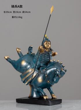 文创兵马俑桌面摆件家居办公室电视柜玄关客厅创意搞笑装饰品送礼