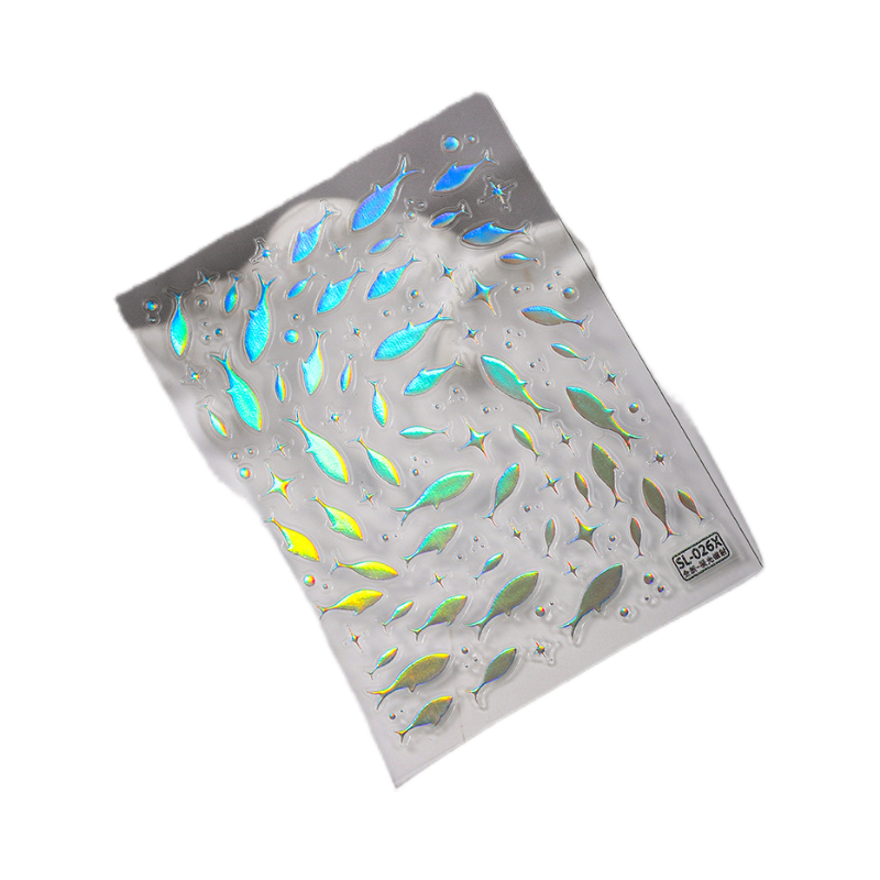 Sky新款镭射游鱼手帐胶带pet小鱼古风素材账流麻贴咕卡diy装饰贴,淘宝优惠券,粉丝福利购,淘宝优惠卷