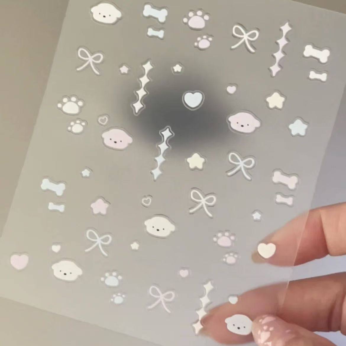 ins多巴胺简约可爱小狗浮雕卡通雪人diy手机壳平板水杯手账装饰贴,淘宝优惠券,粉丝福利购,淘宝优惠卷