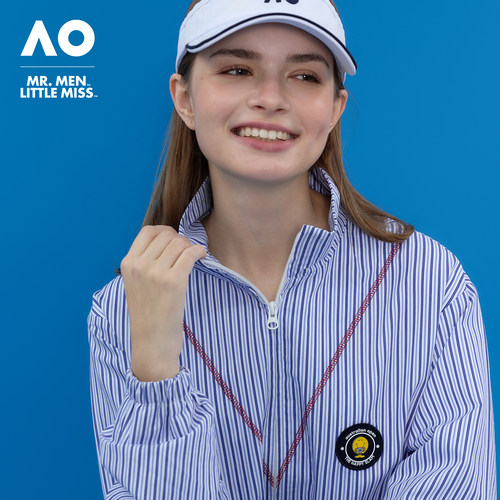 AO澳网MMLM联名26年春装新款条纹运动夹克外套上衣女网球训练服女 - 图2