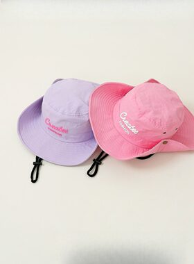 速干防晒儿童渔夫帽夏季糖果色