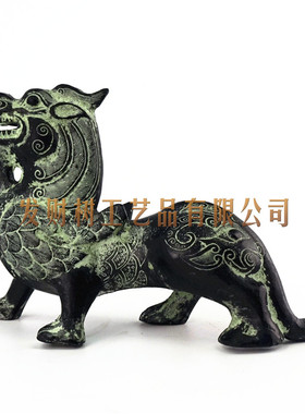 精品仿古青铜器招财貔貅风水吸财神兽工艺品摆件家居饰品聚宝青铜
