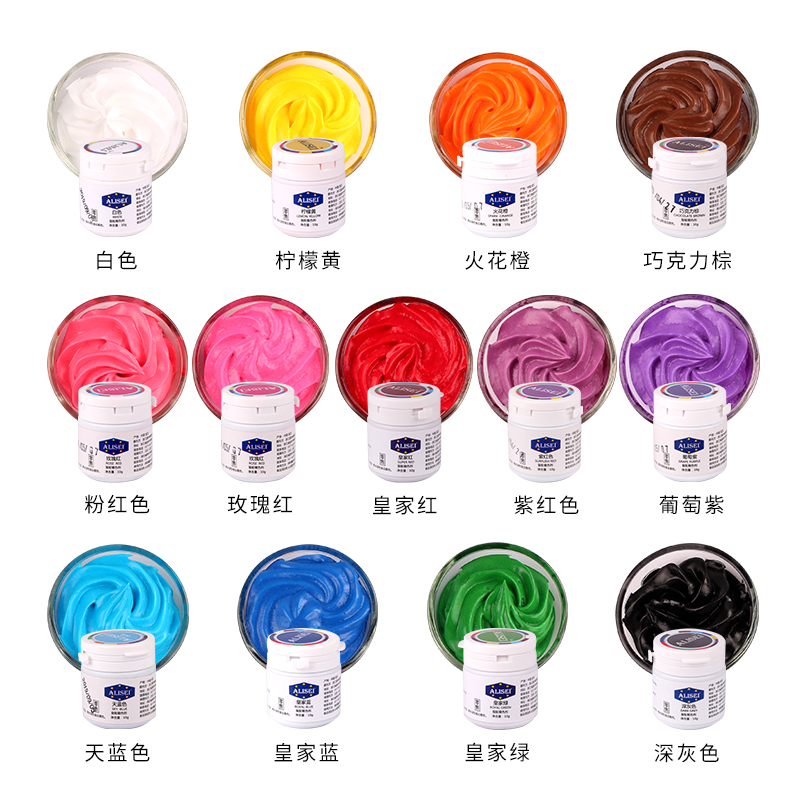 水溶性色粉烘焙可食用色素粉食品级蛋糕奶油裱花调色大红色柠檬黄 - 图0