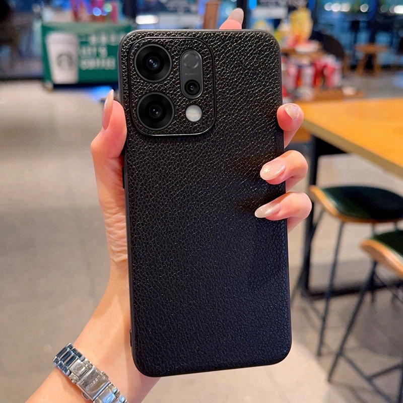 OPPO PLA110手机壳0PP0PKZ110保护套oppoReno14pro新款荔枝皮纹PLA11O全包镜头防摔黑边PKZ11O高端商务后壳OP - 图2