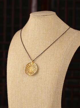 新品惠尔美黄铜铸造m九宫八卦牌情侣男女士小吊坠十二生肖挂件配