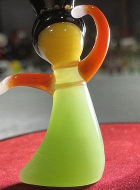 博山大师工艺艺术家设计雕塑手作琉璃玉料器非陶泥陶瓷跳舞的女人