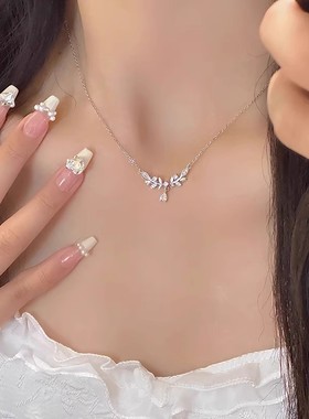 LLYUN s925纯银月桂女神麦穗项链女ins轻奢小众高级锁骨链送女友