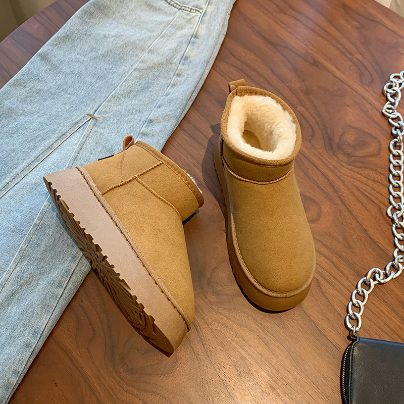 加绒雪地靴女童外穿厚底2026年冬新款皮毛一体短筒靴加厚防滑棉鞋,淘宝优惠券,粉丝福利购,淘宝优惠卷