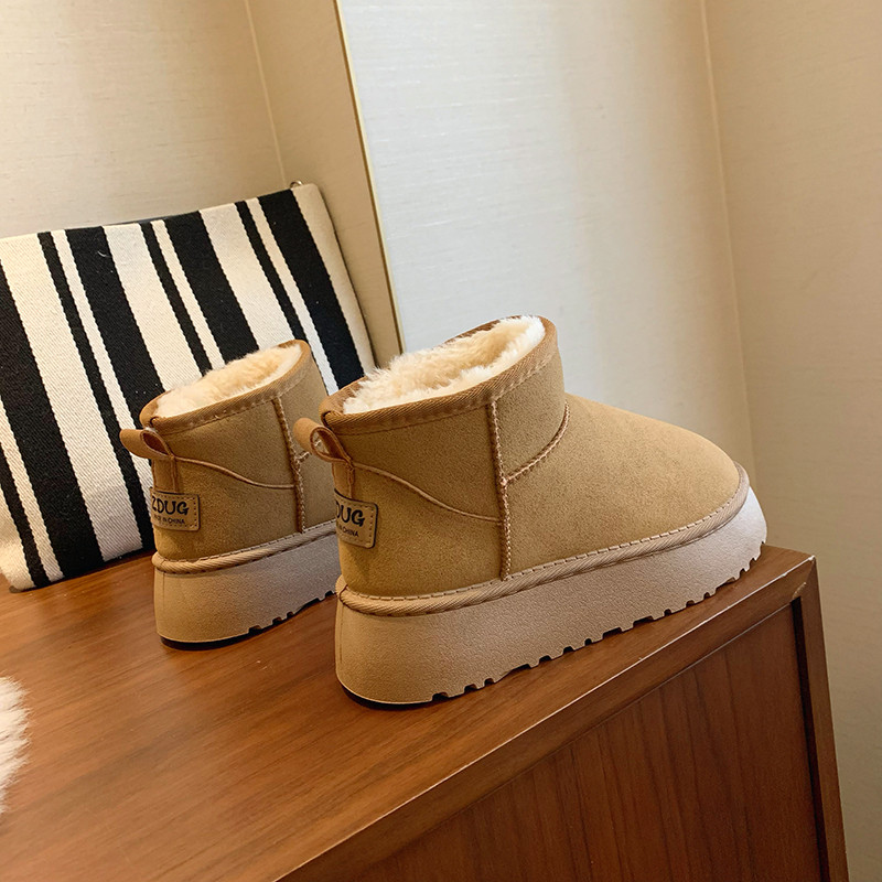 加绒雪地靴女童外穿厚底2026年冬新款皮毛一体短筒靴加厚防滑棉鞋,淘宝优惠券,粉丝福利购,淘宝优惠卷