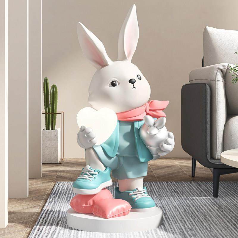 大型潮玩兔落地摆件客厅电视柜沙发旁床头灯家居饰品暖房乔迁礼物,淘宝优惠券,粉丝福利购,淘宝优惠卷