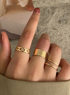 极速Gold Color jewelry Rinwgs Shiny Gifts Irregular Ring Wom