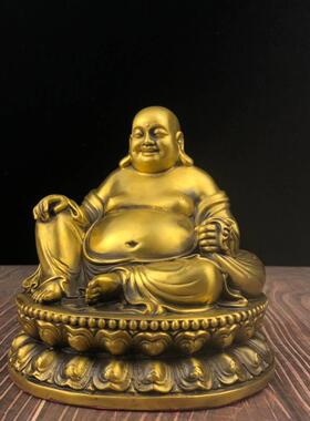 极速厂家l纯铜弥勒n像摆件坐布袋佛大佛肚佛笑佛家居玄莲关酒柜花