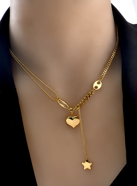 极速Titanium steel nevcklace cardioclavicular chain