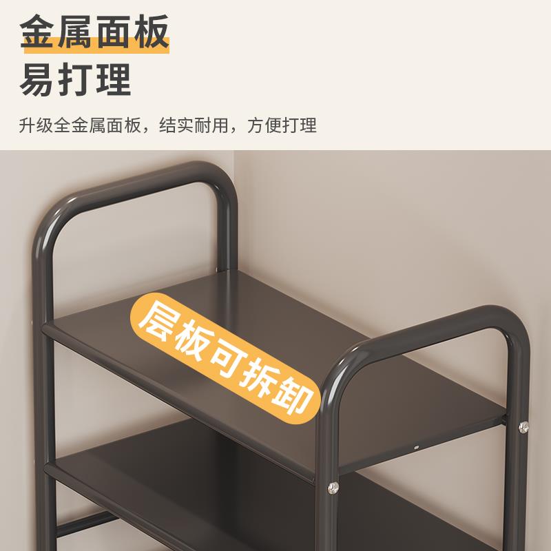 简易鞋架子窄小放门口家用室内经济型鞋柜铁艺鞋架好看收纳置物架 - 图0