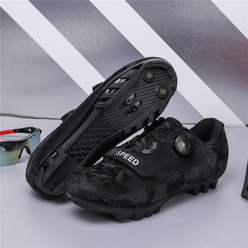 Cycling lock shoes, road sole lock shoes, men's hard-soled bicycle shoes, women's non-lock rubber sole spinning shoes, cycling shoes