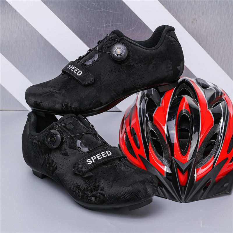 Cycling lock shoes, road sole lock shoes, men's hard-soled bicycle shoes, women's non-lock rubber sole spinning shoes, cycling shoes