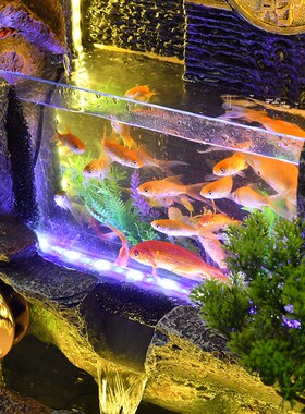 假山鱼缸喷泉流水摆件客厅玄关电视柜招财景观办公室落地风水轮