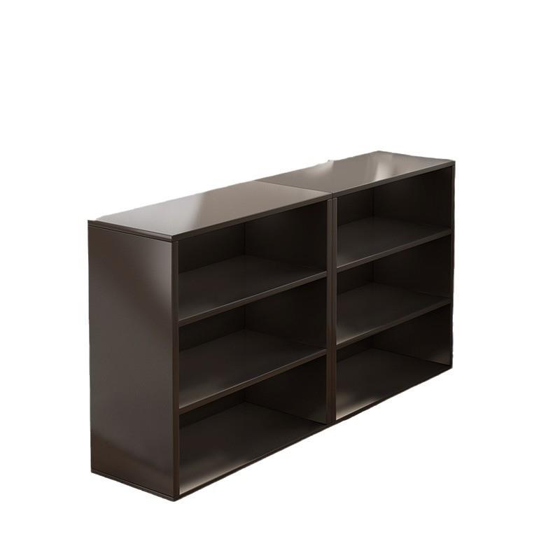 书架置物架落地客厅沙发侧边格子柜黑色收纳柜靠墙储物柜书柜矮柜 - 图3