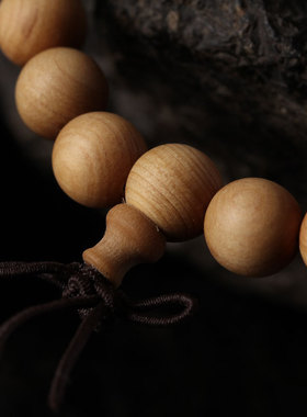 2025新款时尚崖柏木108颗高油性男女款文玩手链木质素珠佛珠礼品