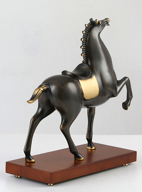 皇普森全铜办公室摆件马到成功将军马摆件玄关乔迁开业礼物招财