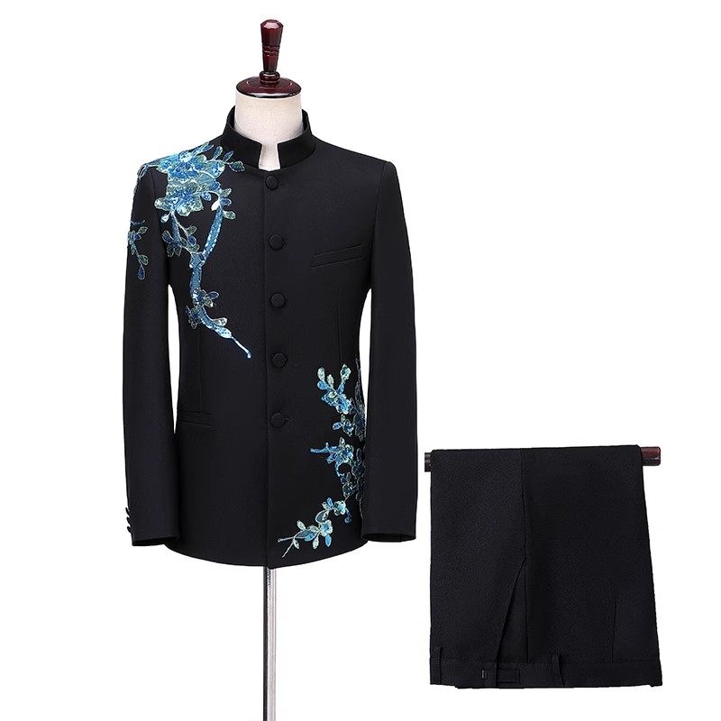 中山装中式主持人服装男成人套装歌手礼服合唱团中国风民族演出服,淘宝优惠券,粉丝福利购,淘宝优惠卷