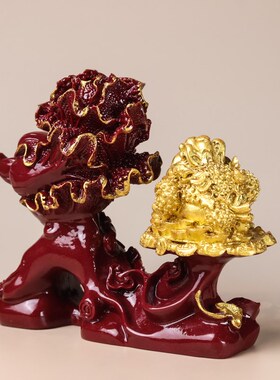 朱砂金蟾白菜摆件紫金砂招财家居客厅装饰品装饰乔迁店铺开业礼品