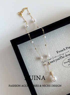 法式气质珍珠项链女款时尚百搭