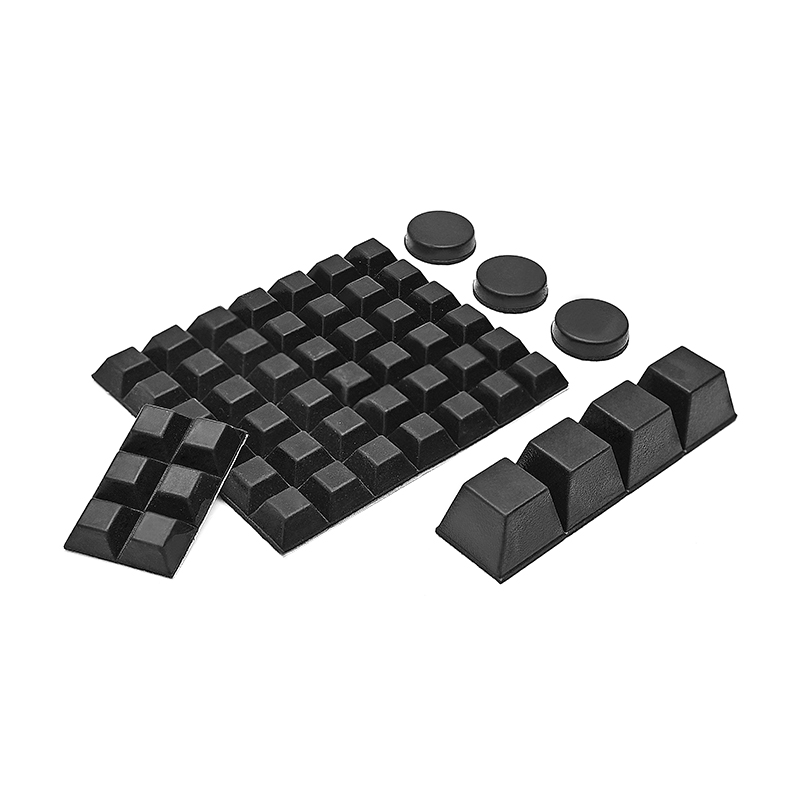 Self-adhesive machine feet square foot pads chassis anti-collision furniture foot pads anti-slip rubber shock-absorbing anti-collision self-adhesive foot pads