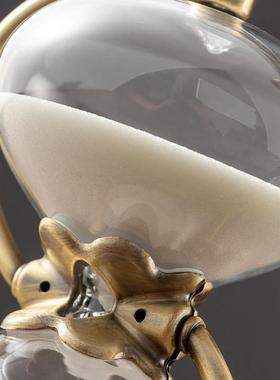 沙漏笔筒创意轻奢桌面收纳计时摆件简约办公桌收纳盒办公室装饰品