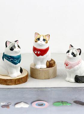 可爱布偶猫陶瓷摆件创意家居饰品小猫公仔办公室玩偶桌面节日礼物