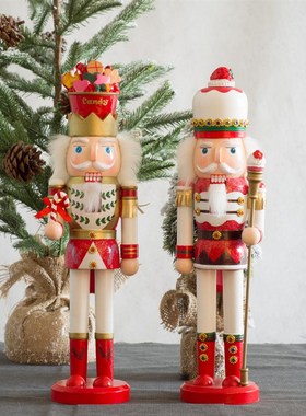 可爱胡桃夹子木偶人物士兵酒柜摆件轻奢家居少女心女孩圣诞节礼物