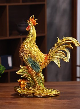 金鸡报喜公鸡摆件招财客厅家居装饰品吉祥物公司开业乔迁新居礼品