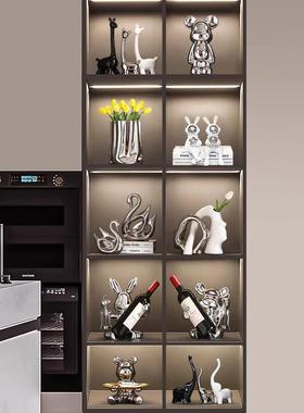 轻奢高档酒柜装饰品摆件高端大气现代客厅电视柜家居饰品2023新款