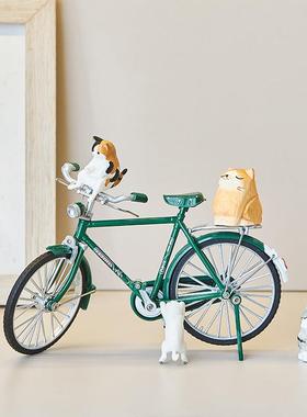 仿真复古自行车桌面摆件家居客厅玄关电视柜酒柜办公室电脑桌装饰