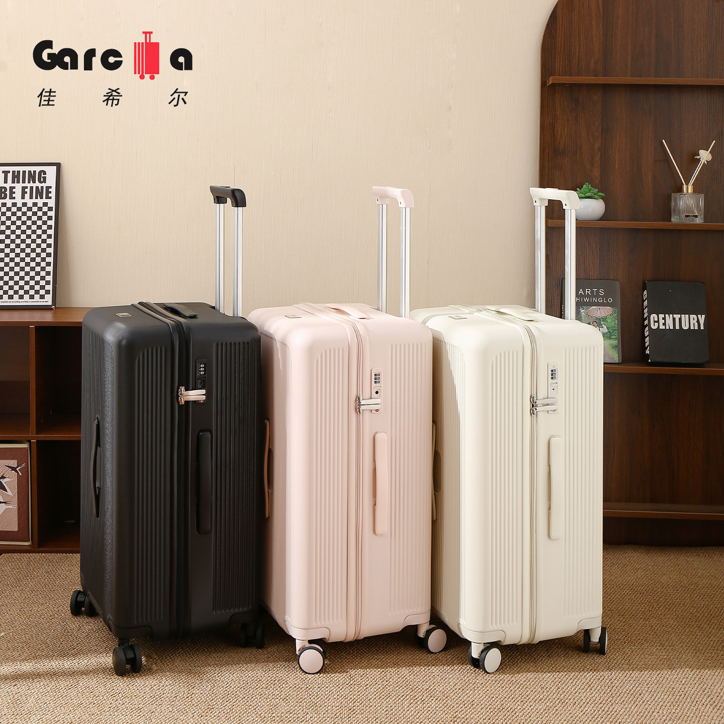 Jiaxier 2026 new summer suitcase large capacity student sports trolley case double rail explosion-proof suitcase