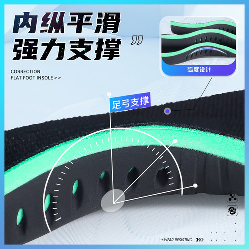 足外翻腿型支撑足弓垫扁平足专用矫正鞋垫横弓塌陷矫形不累脚舒适 - 图2