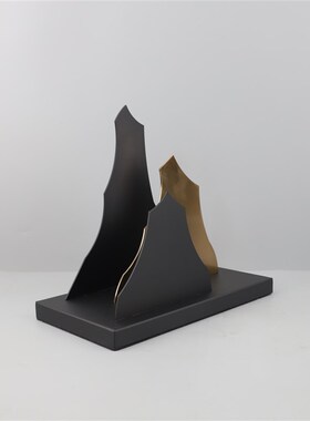 简约金属假山艺术摆件客u厅电视柜玄关样板间家居桌面软装饰品