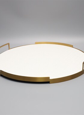 欧式金属托盘样板房售楼部卧室客厅F书房餐厅电视柜软装饰品摆件