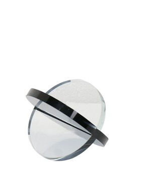 轻奢水晶灰/茶i色几何软装饰品摆件样板房售楼处家居客厅摆设