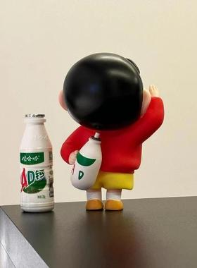 偷喝AD钙奶小新手办卡通可爱动漫