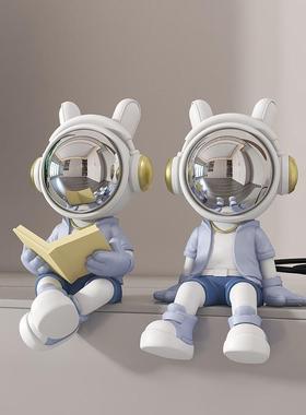网红宇航员太空人摆件书挡客厅酒柜办公室书房桌面家居装饰品工艺