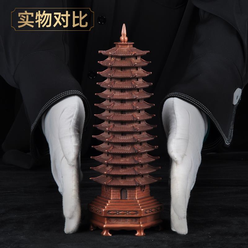 紫铜十三层文昌塔摆件13层9九层铜文昌塔家居客厅书房桌面装饰品 - 图3