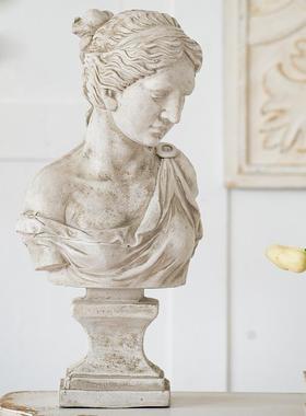 BJ40欧式北欧法式复古头像雕塑客厅样板房玄关家居装饰品摆件陈列