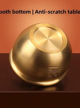 百富铜缸纯黄铜米缸聚宝盆客厅家庭聚财小铜盆储钱罐