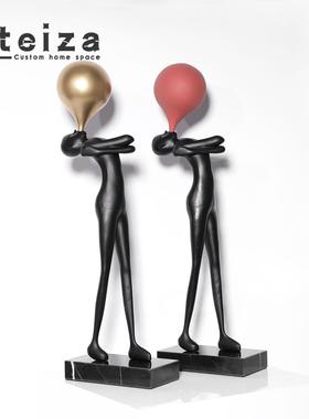 Oteiza简约现代创意人物摆件玄关客厅酒柜电视柜书房轻奢软装饰品