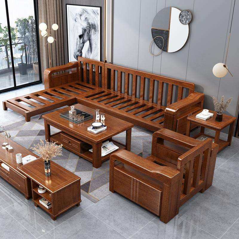 实型木沙发胡桃木组合VTM现代简约小户中式轻奢家客厅布艺质家木,淘宝优惠券,粉丝福利购,淘宝优惠卷